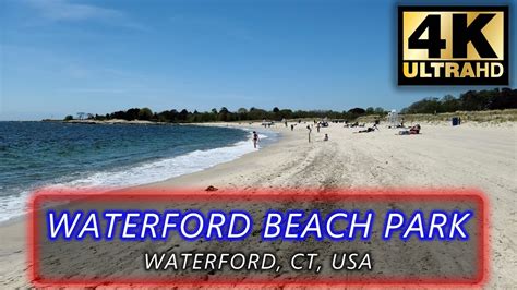 Waterford Beach Park In 4k Ct Nice Small Town Beach Rocky Shore