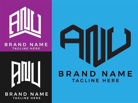 Premium Vector Creative Initial Letters Anu Bundle Logo Designs