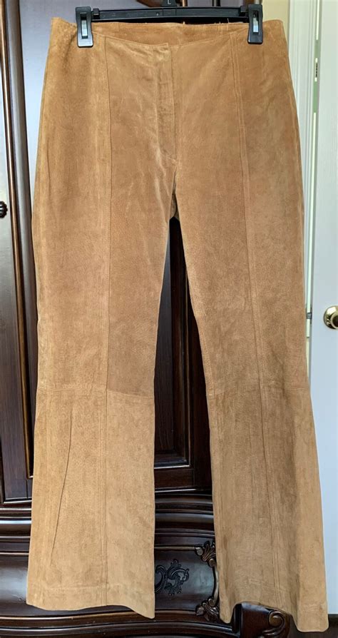 Vintage Brown Suede Leather Pants Size 10 Maxima Wilsons Etsy