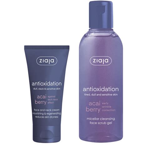 Ziaja Antioxidation Acai Berry Face Neck Cream Face Scrub Gel