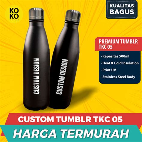 Jual Custom Tumbler Termos Bowling Tkc Murah Sovenir Promosi Uv