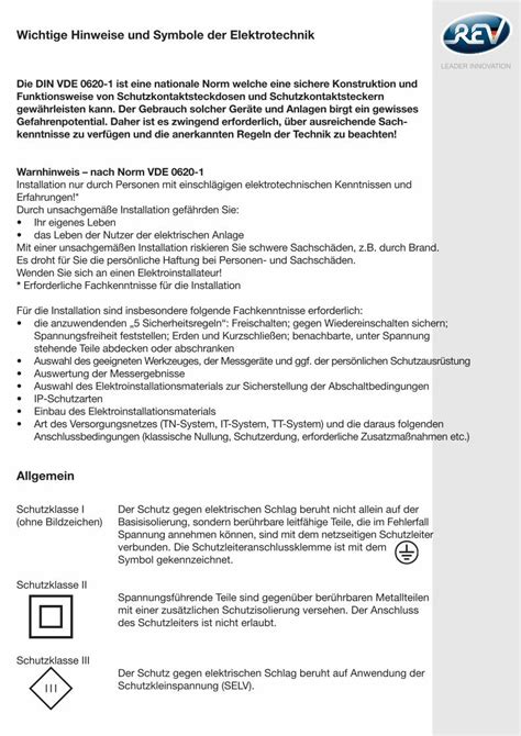 Pdf Wichtige Hinweise Und Symbole Der Elektrotechnik Rev De