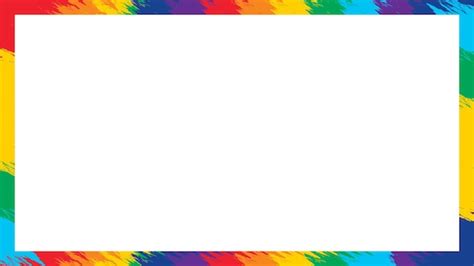 Premium Vector | Rainbow frame border colorful overlapping brushes