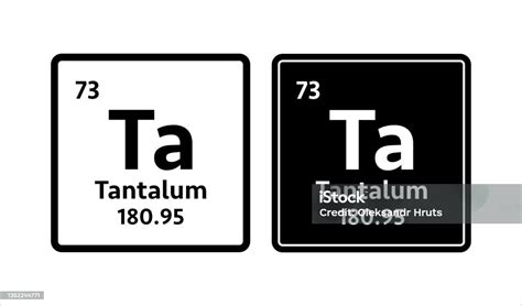 Tantalsymbol Chemisches Element Des Periodensystems