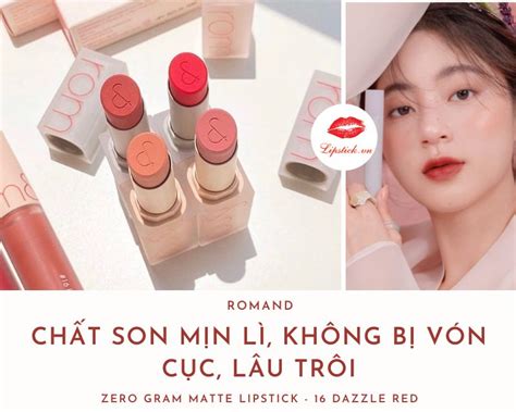 Son Romand Màu Dazzle Red Đỏ Cam Cháy Đẹp Nhất Hot