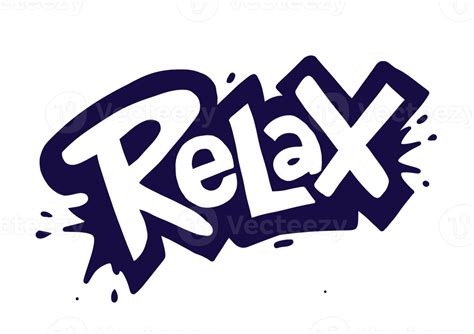 Relax illustration for sticker design 18972585 PNG