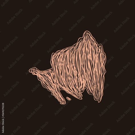 Lampung Map Illustration Artwork Style Design Stock Vector Adobe Stock