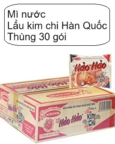 Thùng 30 Gói Mì Hảo Hảo Lẩu Kim Chi Hàn Quốc 75g