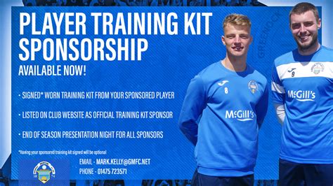 Player Training Kit Sponsorship Now Available Greenock Morton Fc