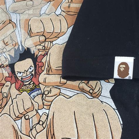Bape One Piece Luffy gum gum gattling Shirt | eBay