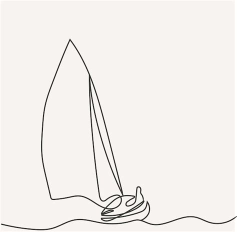 Premium Vector Sail Boat Line Art Minimalist Sport Design Vector