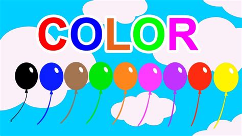 Learn Colors With Balloons For Kids Children Toddlers And Babies - YouTube