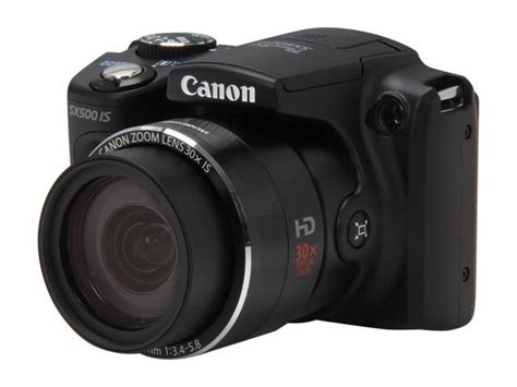 Canon PowerShot SX500 IS Black Approx. 16.0 MP 24mm Wide Angle Digital ...