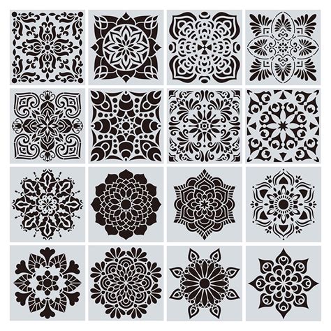 Pcs Mandala Stencils Mandala Templates Clear Mandala Painting