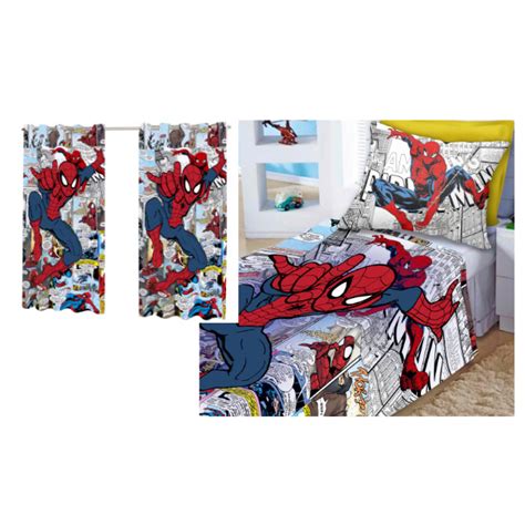 Lençol solteiro SEM ELÁSTICO Cortina Homem Aranha Quadrinho Shopee