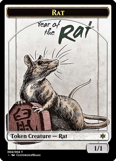 Rat Token Magic The Gathering Proxy Cards