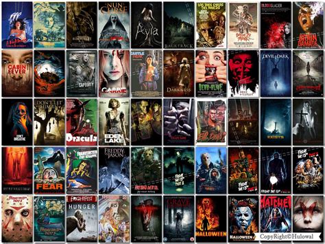 Classic Horror Movie Posters Collage