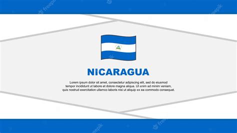 Modelo De Design De Fundo Abstrato Da Bandeira Da Nicarágua Nicarágua Dia Da Independência