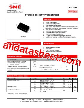 ST5100S Datasheet(PDF) - SMC Diode Solutions Co. LTD