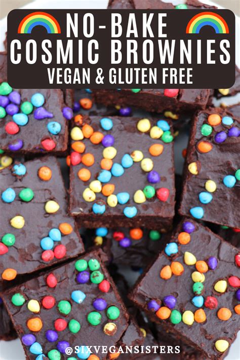 No Bake Cosmic Brownies Recipe Cosmic Brownies Vegan Dessert