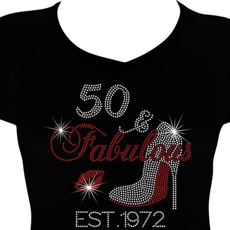 50 Shades Of Fabulous Birthday Bling Shirt 50th Birthday Etsy