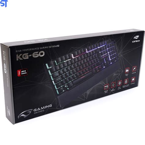 Teclado Gamer C Tech Led Rgb Preto Usb Abnt Kg Bk