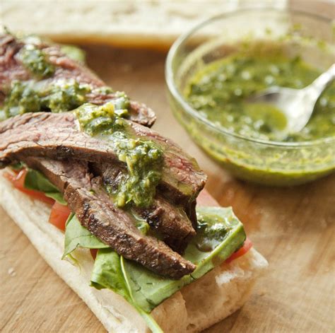 Grilled Flank Steak With Chimichurri Sauce