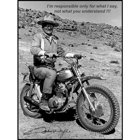 John Wayne On A Honda Motorcycle Metal Sign American Collectibles