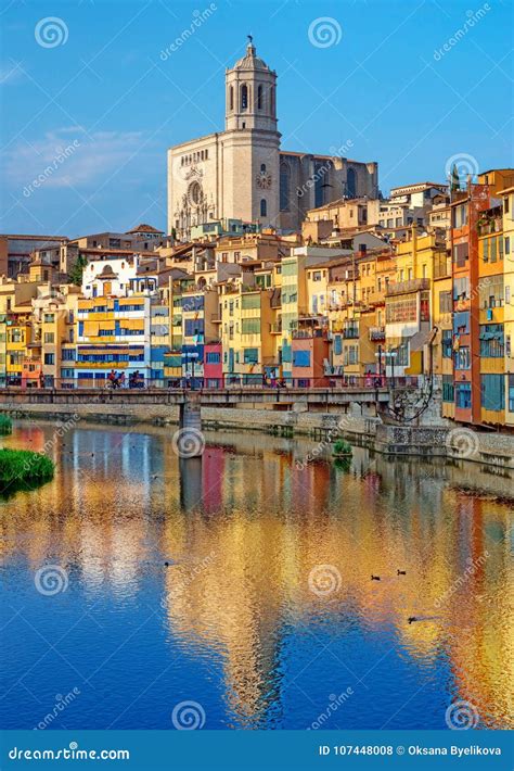 View of Jewish Quarter in Girona. Spain. Editorial Stock Photo - Image ...