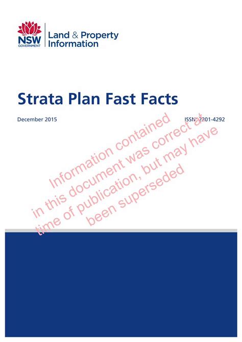 PDF Strata Plan Fast Facts Lpi Nsw Gov Aulpi Nsw Gov Au Data