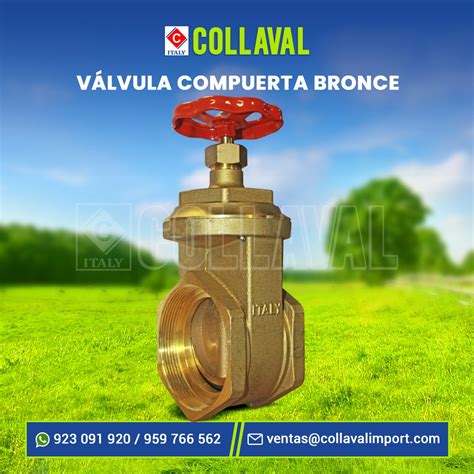 Válvula compuerta de bronce Collaval Import