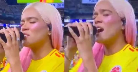 Colombia Karol G deslumbró en la final de la Copa América cantando el