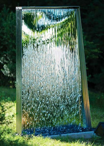 Water Wall in Stainless Steel: Self-contained Water Feature. David ...