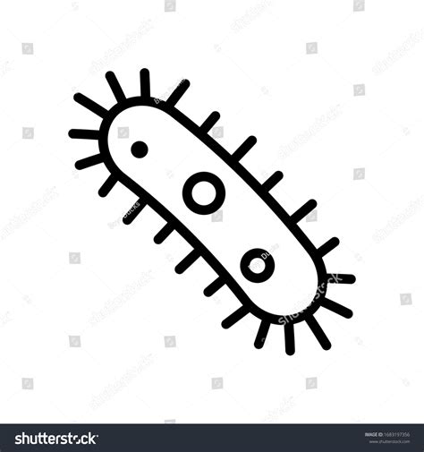 Probiotic Bacteria Good Microorganisms Concept Isolated Stock Vector