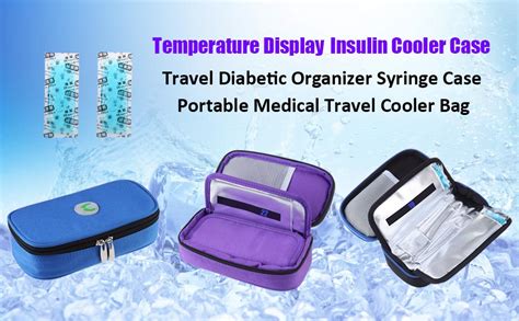 Amazon.com: Parateck Oxford Fabric Medical Travel Cooler Bag Insulin Cooling Case with 2 Ice ...