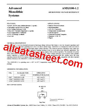 AMS3100 12CM Datasheet PDF Advanced Monolithic Systems