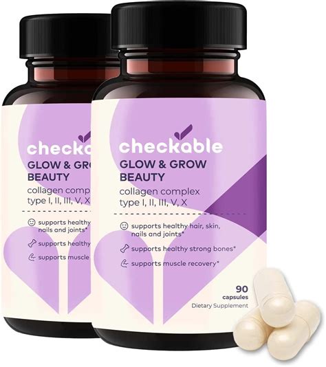 Checkable® Collagen Complex Supplements Hair Skin Nails Joints Bones And