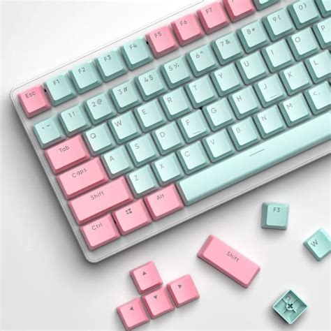 117 Touches Pbt Doubleshot Keycaps Pour Clavier Gamer Mecanique