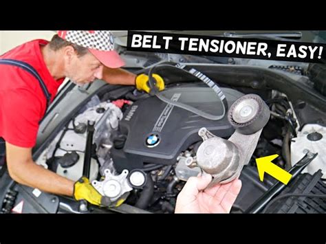 SERPENTINE BELT TENSIONER REPLACEMENT REMOVAL BMW N55 335i 51 OFF