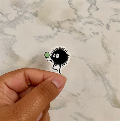 Soot Sprite Glossy Sticker Set Of 3 Studio Ghibli Stickers Etsy