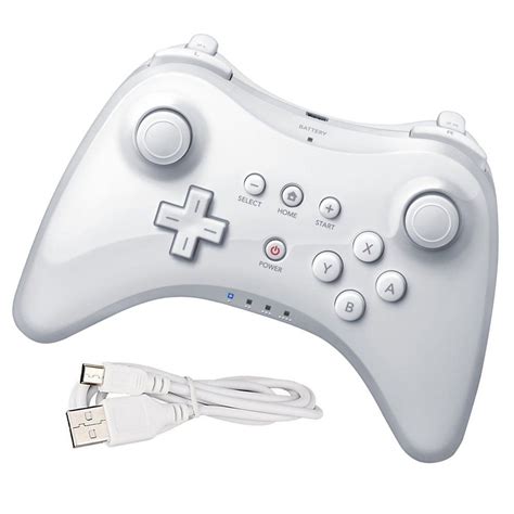 Controle Sem Fio Nintendo Wii U Pro Wireless Bluetooth Branco Techbrasil