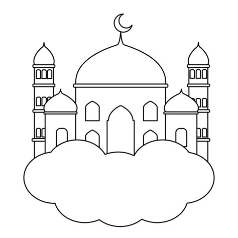 livre de coloriage mosquée du ramadan au dessus des nuages 7060314 Art