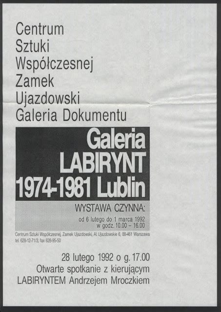 Galeria Labirynt W Lublinie Wystawa 1992 Dokumenty Mediateka