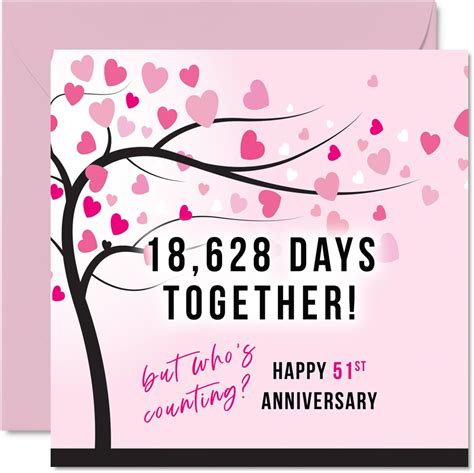 Funny 51st Anniversary Card For Wife Or Husband 18628