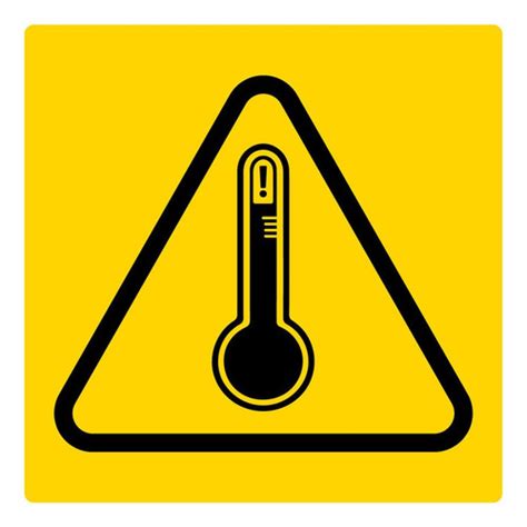 Se Alamiento Precaucion Alta Temperatura Termome Icono X Meses