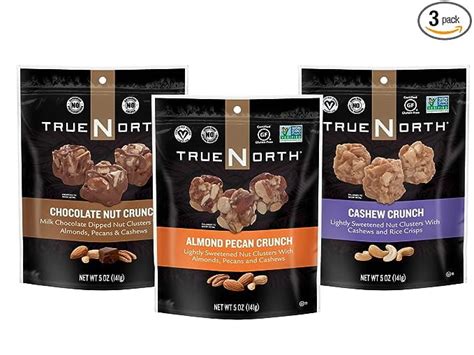 True North Nut Clusters Variety Pack Including Almond Pecan Crunch