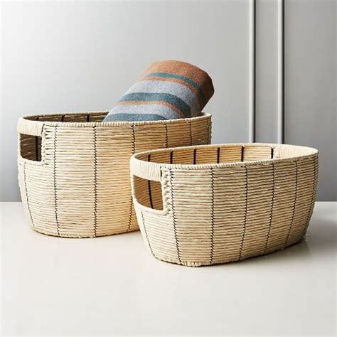 Modern Storage Baskets Metal Baskets Woven Baskets More CB2