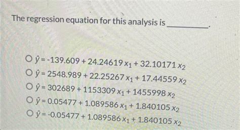 Solved A Multiple Regression Analysis Produced The Following