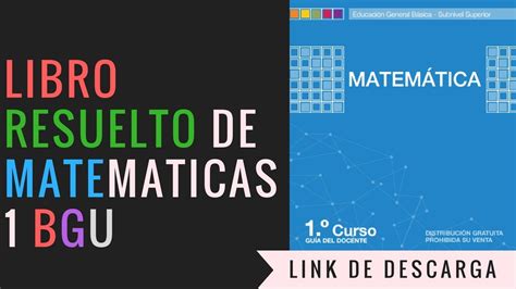 Descargar Libro De Matem Ticas Resuelto Primero De Bachillerato Youtube