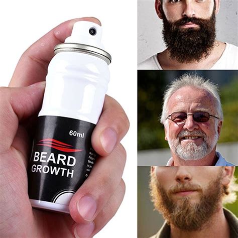 Pudaier 60ml Men Beard Growth Spray Beard Grow Stimulator 100 Natural